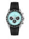 Men's Watch 41mm Battery with Rubber Strap Aqua/Black