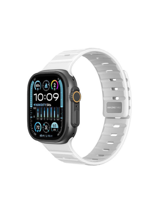 Strap Amazingthing Omni Silqlock White Apple Watch 44 45 46 49mm