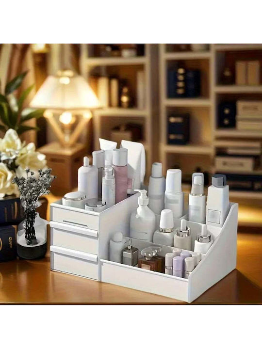 SteweHome Cosmetics Organizer with Drawers & Dividers White 25x15.5x11cm