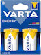Baterie Alcalină Varta Energy D Lr20 Ceas Radio Player 2 Bucăți