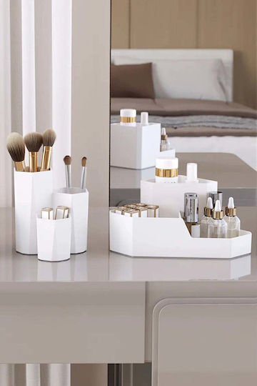 Stewehome Set Organizator Machiaj Bijuterii Separatoare Plastic 2 Bucăți Turcoaz