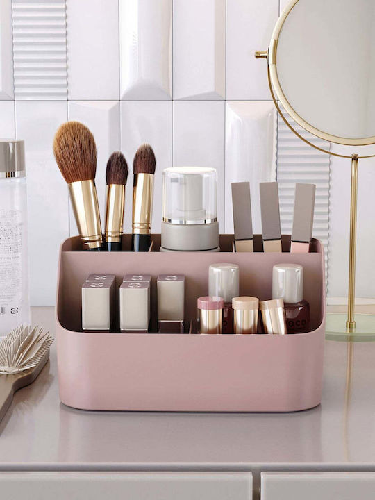 SteweHome Pink Cosmetics Organizer with Dividers