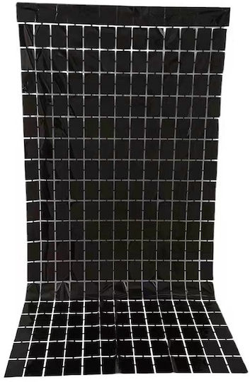 Black Panel Curtain Background Photo Wall 2x1m
