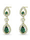 Ortaxidis Dangle Earrings from 14K Gold with Stones