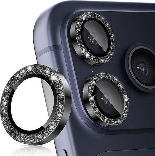 Orso Lens Camera Tempered Glass Black Glitter Iphone 17 Pro/17 Pro Max