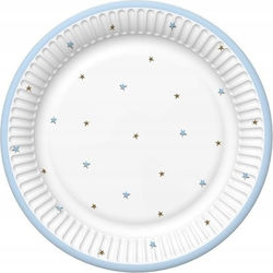 Pol-Mak Blaue Stern Papierplatten 23cm 8 Stück