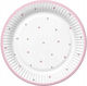 Pink Star Paper Plates 23cm 8pcs