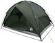 vidaXL Summer Camping Igloo Green with Double C...