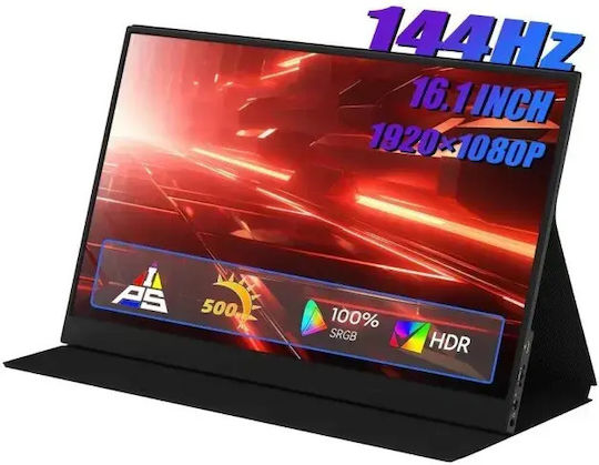 Zeuslap IPS Φορητό Monitor 16" FHD 1920x1080 144Hz με Χρόνο Απόκρισης 3ms GTG