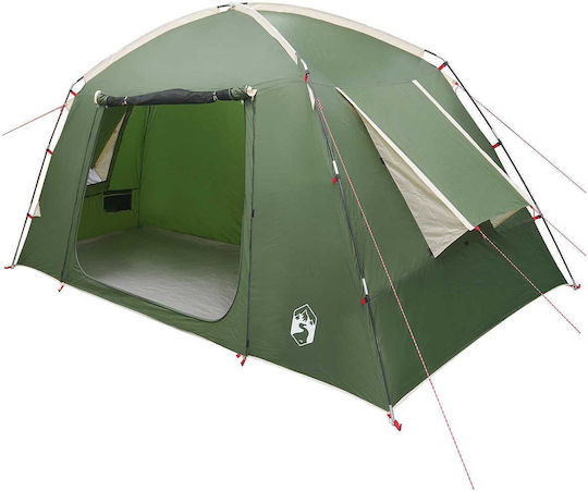 vidaXL Καλοκαιρινή Σκηνή Camping Πράσινη για 4 Άτομα 300x210x156εκ.