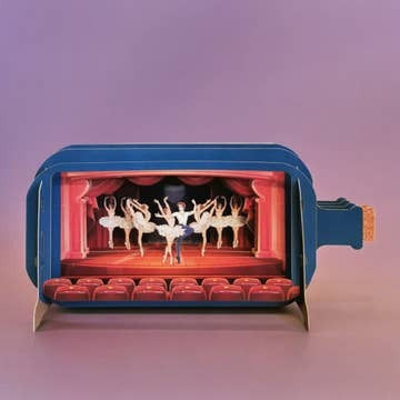 Greeting Card 3D Pop Up Ballerinas On Stage