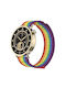 Λουράκι Xiaomi Watch S4 41mm Quick Release Two Section Braided Nylon Loop Magic Tape Rainbow