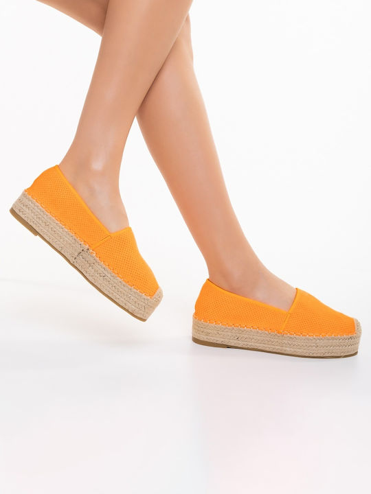Espadrile Dama În Culoare Portocalie