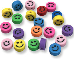 Χάντρα Smiley Fimo Πολύχρωμη 10x5mm Τρύπα 1.5mm – Συσκευασία 50 Τεμαχίων 50 Τμχ