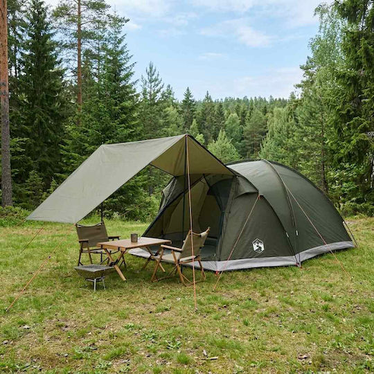 vidaXL Summer Camping Storage Tent Green for 6 People 398x310x177cm