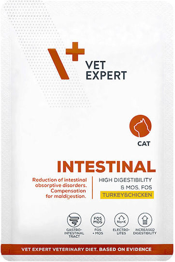 VetExpert Wet Food for Adult Cats with Turkey and Chicken 100gr