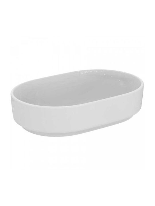 Ideal Standard I.life Einbau Badezimmerwaschbecken Porzellan 55x36x13cm Weiß Hochglanz