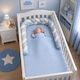 Kamtex Baby Gitterbettumrandungen Geflochten Innenraum Hellblau 20x220cm