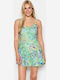 Tankini Swimsuit Green-Blue