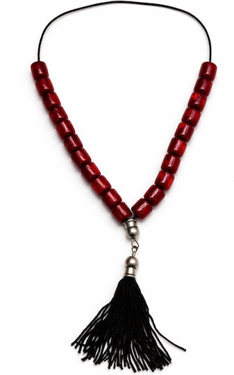 Worry Beads Length 20cm with Burgundy Tassel
