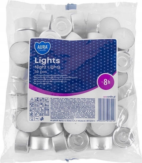 Aura Glass Lumânări Mici Aromatice 50 Bucăți