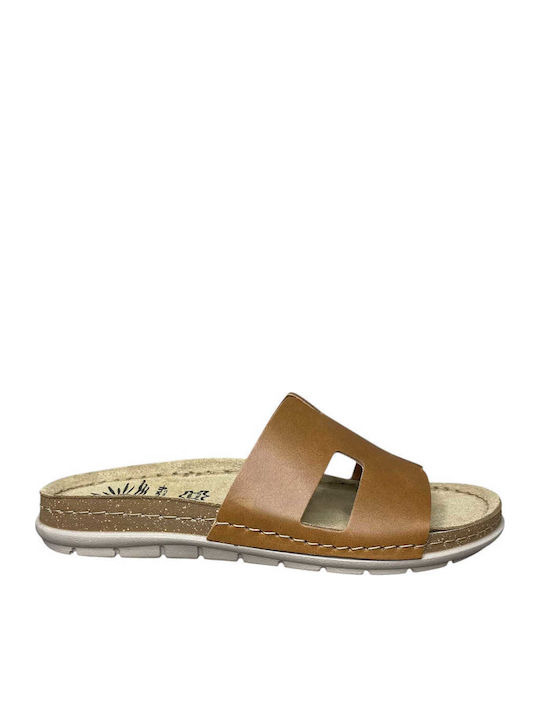 Leather Women's Anatomic Tabac Brown Sandals GY-08415-7-3