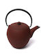 O Dromos tou Tsagiou Mayu Teapot with Mug and Filter Cast Iron Red 550ml