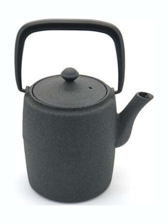 O Dromos tou Tsagiou Wabi Teapot with Mug and Cast Iron Filter Grey 600ml