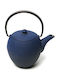 O Dromos tou Tsagiou Mayu Teapot with Mug and Filter Cast Iron Blue 550ml