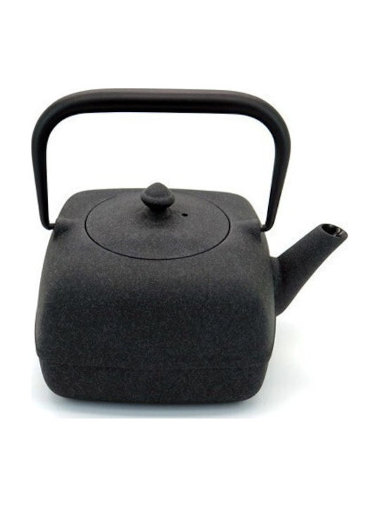 O Dromos tou Tsagiou Yoho Teapot with Mug and Filter Cast Iron Grey 800ml