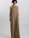 Women's Linen One-piece Jumpsuit Cigar