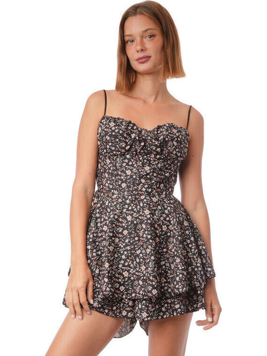 Silia D Women’s One-piece Shorts Black Floral