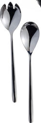 HFA Set of 2 Silver Stainless Steel Serving Ute...