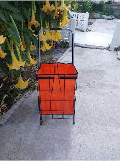 Fabric Shopping Trolley Orange 100x40x55cm