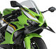 Front Downforce Spoilers Matt Black Kawasaki ZX-6R Ninja '24-'26 22660J Puig
