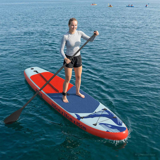 vidaXL Φουσκωτή Σανίδα SUP με Μήκος 3.05m Μπλε