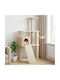 vidaXL Scratching Post Cat Tree Beige 102x95x173cm
