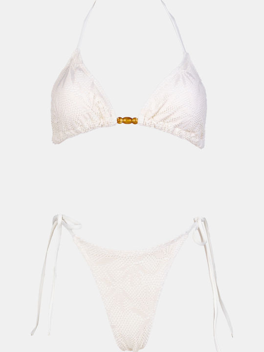 Set Bikini 3 Τεμαχίων Τριγωνάκι Μπεζ