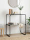 Console Table Made of Wood & Metal Grey L60xW42.5xH70cm