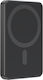Energenie Магнитна MagSafe Външна Батерия 10000mAh 15W с USB-C Изходен Порт Power Delivery / Бързо Зареждане Черна