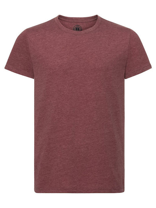Russell Europe Herren-Werbe-T-Shirt Dunkelrot