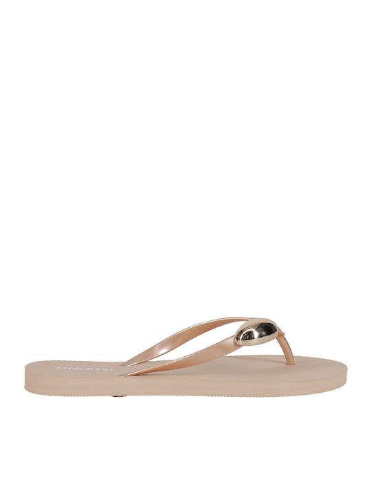 Migato Flip Flops In Beige Colour