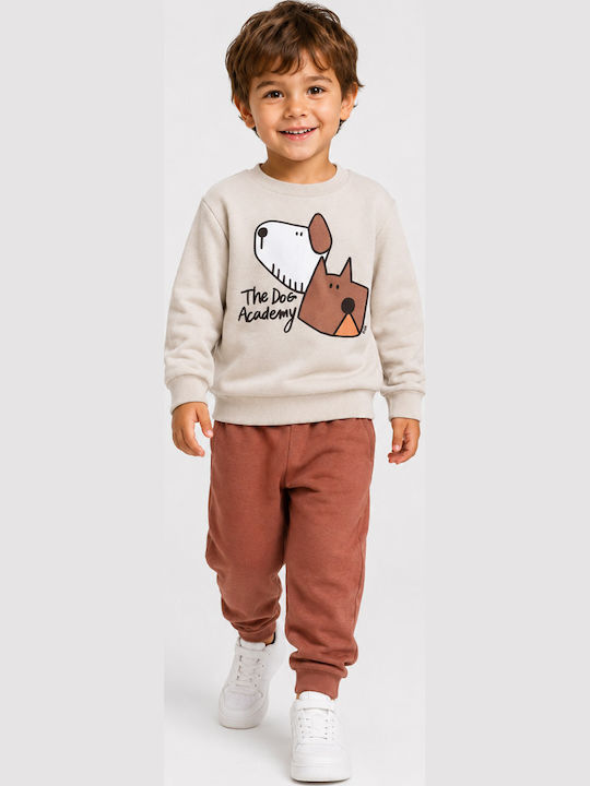 Kids Sweatpants Set Biscotto