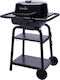 Char-Broil Patio Bistro E2COAL Floor Electric Grill With Grate and Grooved Plate 2100W Inox With Lid 44.4x44.4cm