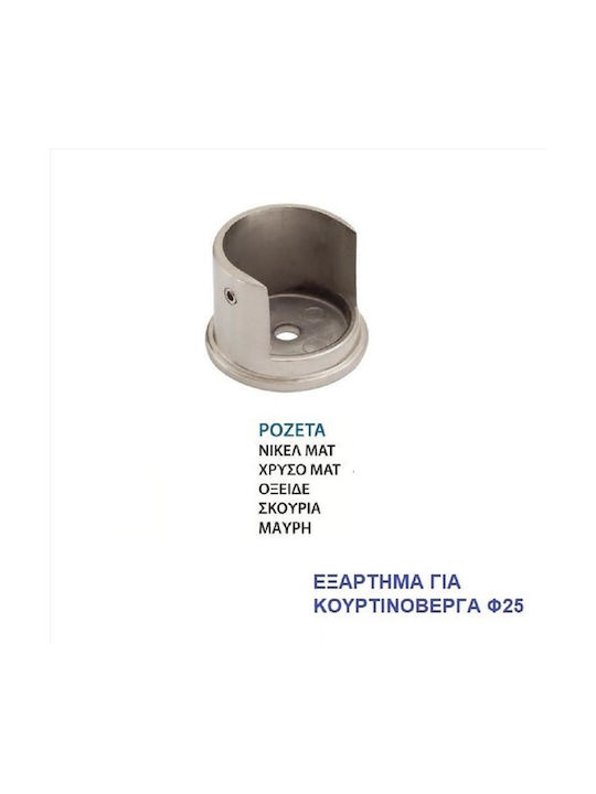Import Hellas Curtain Rail Wall Base Bronze