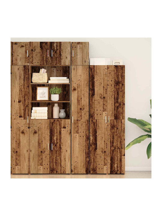 Bookcases Aged Wood (2 Pieces) 42.5x30x225cm