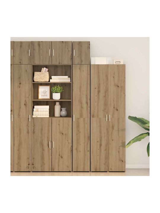 Oak Bookcases (2 Pieces) 42.5x30x225cm