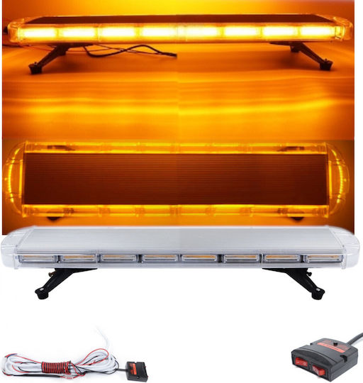 Мощна аварийна сигнална лампа 98 см LED мигаща светлинна лента 12-24V 16 режима на работа жълта пътна помощ