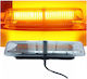 12v 24v Led Аварийна Сигнална Лампа Маяк Jar 72 Диода 8 Режима Бяло Стъкло Монтаж С Болт Пътна Помощ P