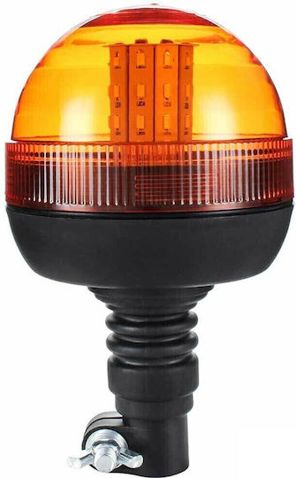 LED Аварийна сигнална светлина 40 диода 3 светлинни режима маяк буркан оранжево жълто 12v 24v E-mark E9